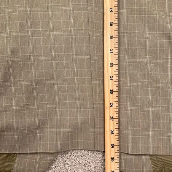 Luca Rossi Italia Suit Mens 42S 30W 30L Tan Plaid Superior 150s HighTech